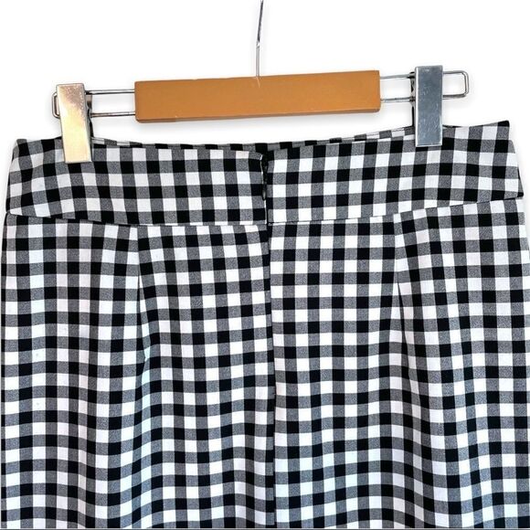 Le Château Asymmetrical Gingham Plaid Zip Detail Skirt - Picture 5 of 6
